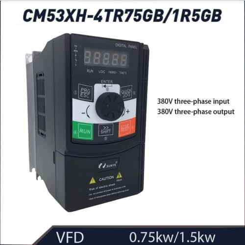 VFD frequency converter 0.75KW/1.5KW 380V three-phase input CM530H-4TR75GB/1R5GB engraving machine spindle motor speed controlle