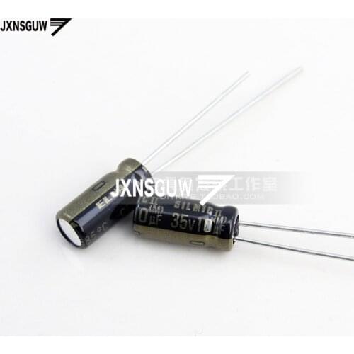 10PCS Original ELNA RFS SILMIC II 35V10UF 5X11MM Silk fiber audio electrolytic capacitor SILMICII 10UF 35V 85 degrees 10uf/35v