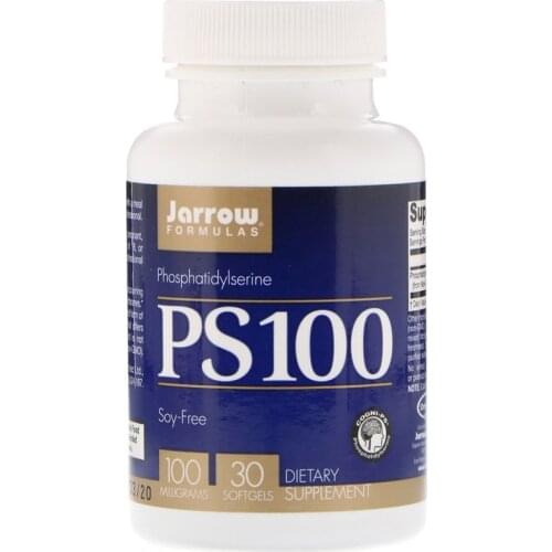Jarrow Formulas PS 100 Phosphatidylserine 100 mg 30 Softgels Phosphatidylserine Promotes Brain Function FREE SHIPPING