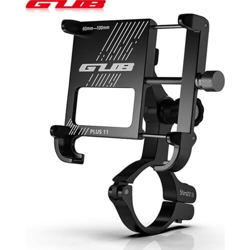GUB Plus 11 Bicycle Mobile Phone Holder Aluminum Alloy MTB Road Bike Adjustable Handlebar Stand Mount for 5.5-10cm Phone