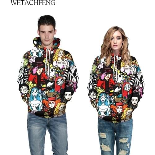 Japan Anime Animal Print Oversized Hoodie For Women 2020 Fashion Coat Pullover Long Sleeve Casual Sweatshirt Couple Clothes