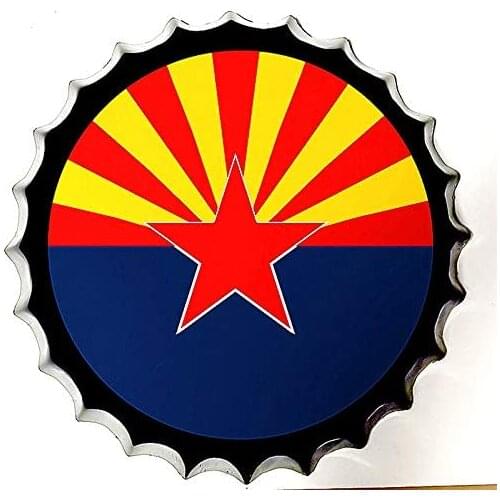 Royal Tin Sign Bottle Cap Metal Tin Sign Pentagram Diameter 13.8 inches, Round Metal Signs for Home and Kitchen Bar Cafe
