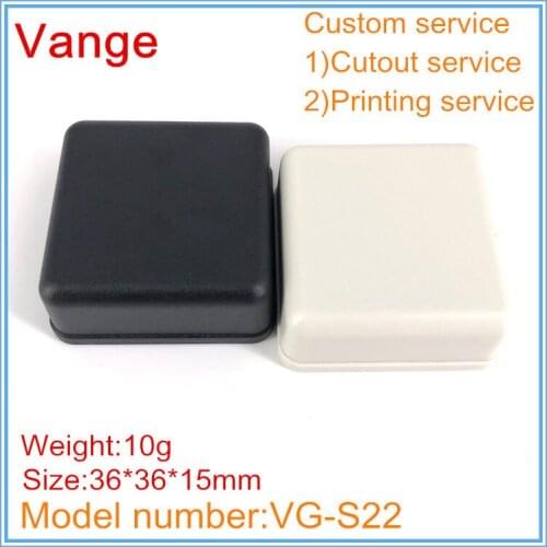 2pcs/lot mold making IP54 ABS plastic enclosure case for electronic project free screws inside 36*36*15mm