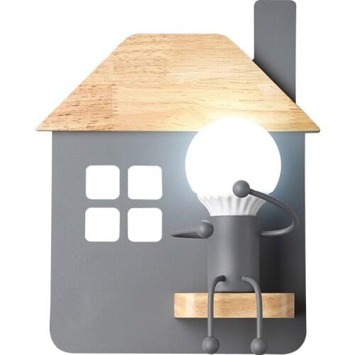 Creative House Wall Lights Sconces Nordic Macaron Home Decor for Living Room Bedroom Kid Bed Wall Lamps Modern Lighting Fixtures