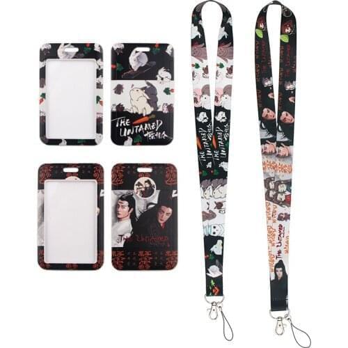 MD466 DMLSKY Anime Necklack Lanyard Key Gym Strap Multifunction Mobile Phone Decoration With Cartoon Card Holder Cover
