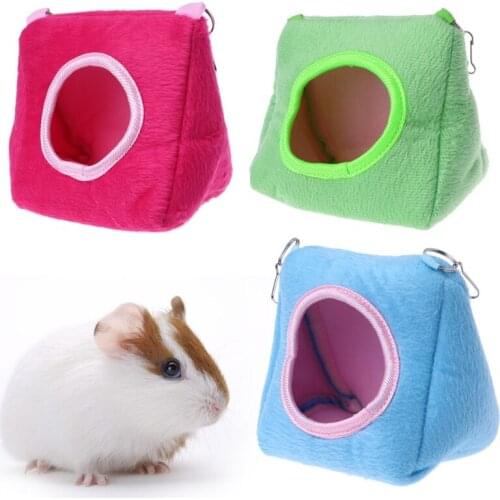 Cute Hamster Hanging House Hammock Cage Sleeping Nest Pet Bed Rat Hamster Toys D7YB