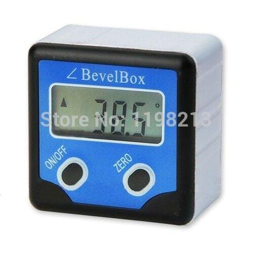 Mini Digital Protractor Bevel Box - Blue (1 x CR2032) level meter