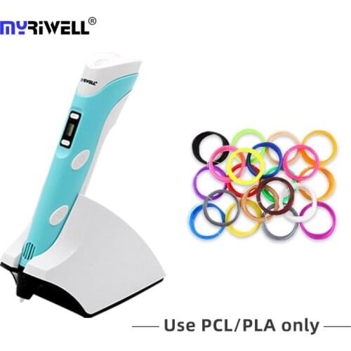 Myriwell wireless charging 3D Pen RP-200B LED Screen Christmas gifts 3D Printing Pen Creative Toy Gift For Kids Design Drawing