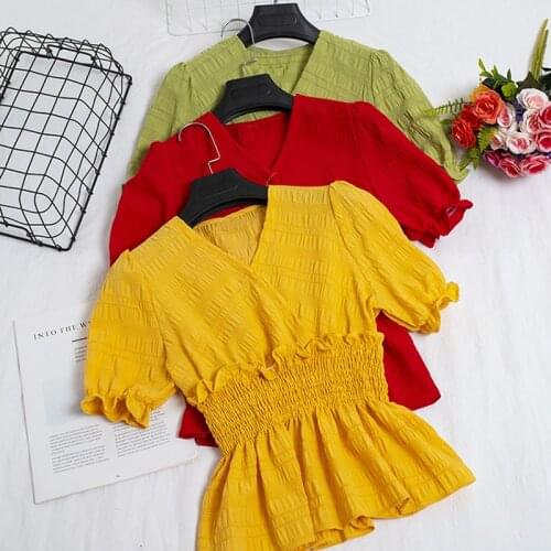 Oumengka Short Sleeve Shirts For Women