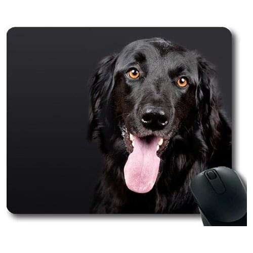 Puppy Thick Mousepad,Dog Pet Hovawart Black Black Background Dog Head,dogs mouse mat