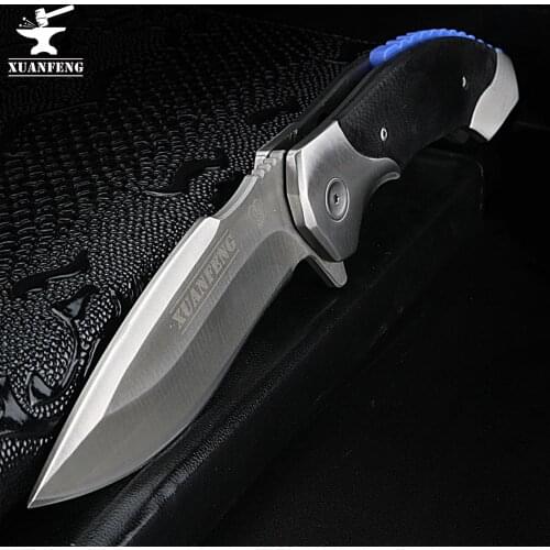 XUAN FENG field high hardness sharp tactical knife camping hunting short knife self-defense tactical folding knife