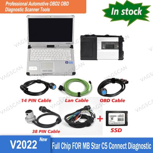 Best Quality Full Chip FOR MB Star C5 with HDD FOR MB SD Connect Diagnostic Tool with WIFI Function for 12V&24V 2021.6