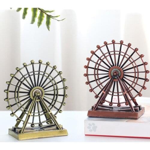 Retro Style The London Eye Creative Metal Ferris Wheel Ornament Home Desk Craft Decor Gift