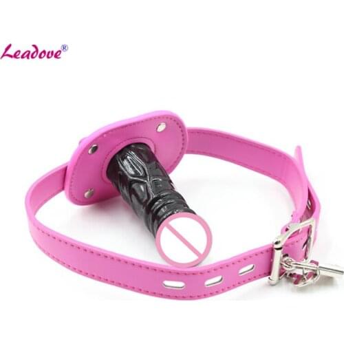 Open Mouth Gag Bite Silicone Penis Plug Dildo Fetish Bondage Sex Toys BDSM Slave Products for Woman Adult Game PG0017/PG0019