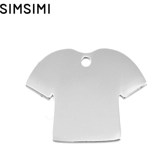 Simsimi baby clothes charms Children pendant&necklace stainless steel blank moms jewelry gift high qulity wholesale 50pcs