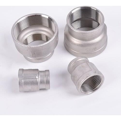 1pcs 1/8"1/4"3/4"1/2" BSP 304 Stainless Steel Female Straight Jointer Pipe Connection connector Fittings Water connection