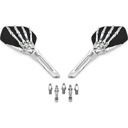 Brand NEW Black/Chrome Custom Motorcycle Skeleton Mirrors For Honda VTX 1800 TYPE C R S N F T RETRO