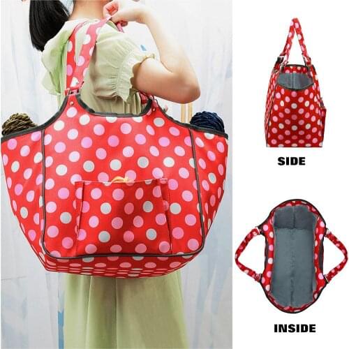 Knitting Needle Storage Bag Oxford Cloth Waterproof Yarn Crochet Knit Bag DIY Craft Organizer For Thread Storage Portable