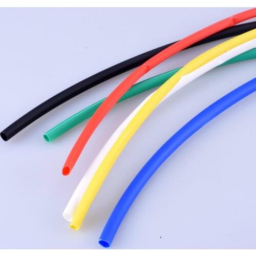 1M/5M/Lot Red, Blue, Black, Yellow, White, Green Φ1 2 3 4 5 6 8 10mm Heat Shrink Tubing Tube Sleeving DIY Connector Repair