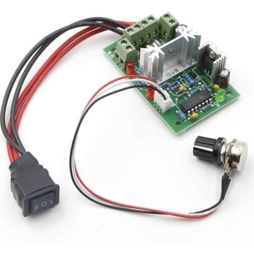 Upgraded Adjustable DC Motor Speed PWM Controller 10V 12V 24V 30V Reversing Switch 120W