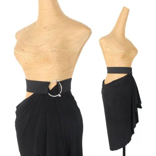 Latin Dance Skirt Salsa Cha Cha Rumba Samba Tango Sexy Package Hip Skirt Female Practice Hip Scarf Skirt Elastic Belt DNV13160