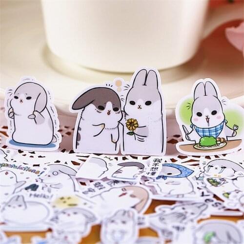 40 pcs hooligan rabbit Sticker Anime Funny Scrapbooking Stickers for Kid DIY Laptop Suitcase Skateboard Moto Bicycle Car Toy