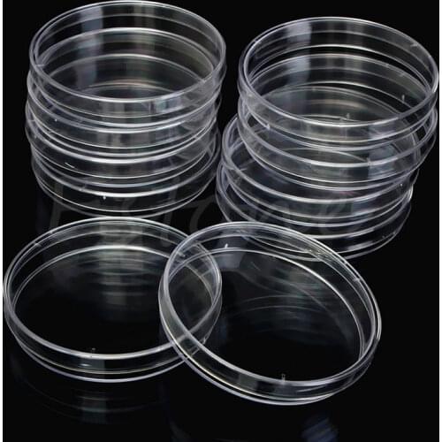 10Pcs/Pack 90 x 15mm Plastic Petri Dishes For LB Plate Bacterial Yeast L41E
