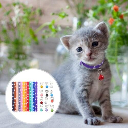12Pcs Adhesive Pet Whelping ID Collars with 12 Bells for Newborn Puppy Kitten
