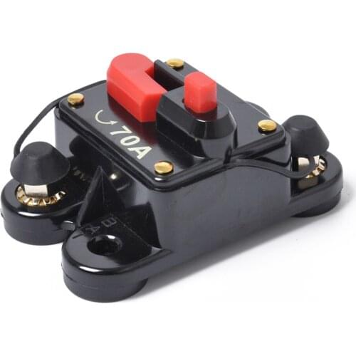 12V-24V Inline Auto Waterproof Circuit Breaker 70 AMP Manual Reset Switch