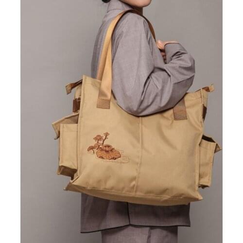 2color buddhist buddhism zen lay Oxford cloth bag shaolin monk kung fu package Buddha monks arhat bags