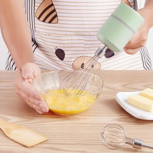 Wireless Hand Blender 3-Speed Multifunctional Egg Beater Masher with 2 Whisk Attachments for Cream Whisk Electric Baking Tool