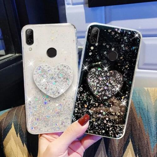 Glitter Case For Huawei P40 Lite Case Silicon Holder Cover Huawei P30 P20 P10 Mate 10 20 Lite 30 40 Pro Plus Case P30Lite P20Pro