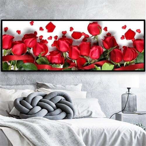 Great 5d diamond embroidery cross stitch flower 5d diamond painting full square /round flower livingroom wall sticker