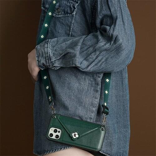 Crossbody Backpack Phone Case For iPhone 12 11 Pro Xs max 12mini with Strap Lanyard Change Card Case Anti-drop Protective Cover