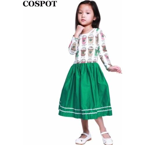 COSPOT 2021 Rush Baby Girl Dress Winter Spring Long Sleeve Cotton Princess Casual Baby Dress Girls Dress Baby Girls Clothes 30