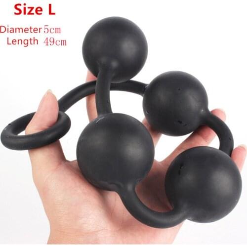Long Anal Plug Bdsm Large Butt Plug Anal Sex Toys Gay Plug Erotic Anal Plug Buttplug Anal Beads Intimate Anus Dilator Silicone