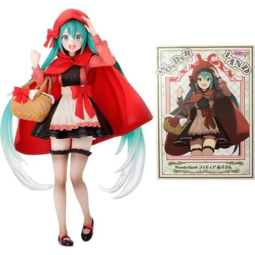 Original Anime Hatsune Miku Little Red Riding Hood Fairy Tale Series 18cm PVC Figure action model Decoration Collection toys