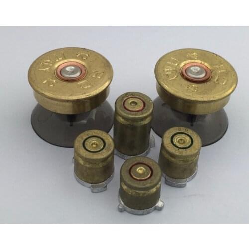 For Microsoft Xbox One S Controller Gold Bullet Button Thumbsticks Cap and 9mm Brass Buttons ABXY Mod Kit