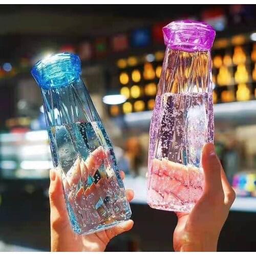 Colorful crystal glass creative diamond glass net red cup cute cup glass water bottle