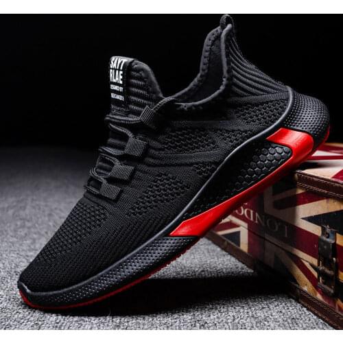 Flying woven breathable casual sports shoes low-cut student shoes lace-up running shoes 2021 spring and summer new style
