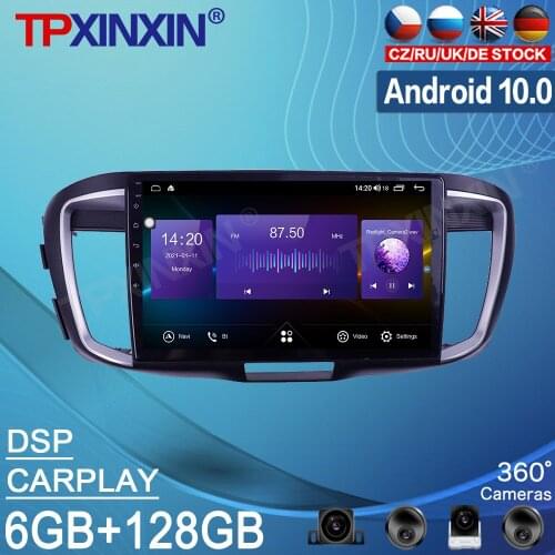 Android 10.0 For Honda Accord 9th 2012 2013-2018 Car 128GB IPS Screen Tape Radio Recorder Video Player Navigation GPS Multimedia
