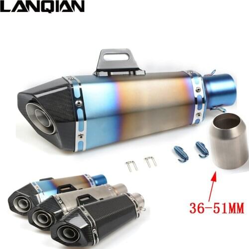 Motorcycle Exhaust Pipe Carbon fiber Modified Muffler Pipe For Kawasaki Z300 / ABS Z750 Z800 Z1000 Z1000SX 2003- 2015 2016 2017