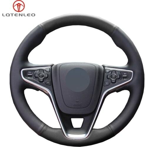 LQTENLEO Black Artificial Leather Steering Wheel Cover For Buick Regal GS 2014-2017 Opel Insignia Vauxhall Insignia 2014-2017