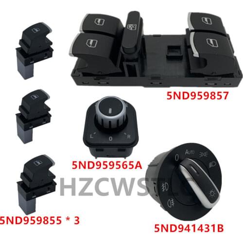 For VW Golf MK5 6 Golf Plus Jetta MK5 Passat B6 Tiguan 5ND959565A 5ND959857 5ND959855 5ND941431B Mirror Headlight Window Switch