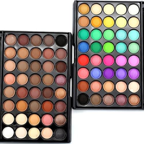 Professional 40 colors Warm Color Pigments Make Up Eye Shadow Glitter Matte Waterproof Makeup Eyeshadow Nude Palette with brush