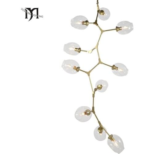 Modern Lighting Glass Globe Bubble Project Light,Staircase, Restaurant,Villa,Living room,hotel Hall dimmer bulbs Chandelier Lamp