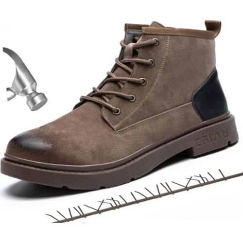 Warm Winter Boots Men Shoes Outdoor Construction Safety Shoes Camping Waterproof Indestructible Plush Designer Work Shoes