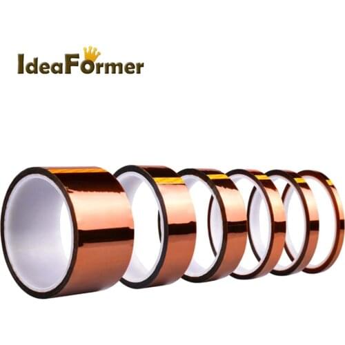 High Temperature Tape Heat Resistant Polyimide Tape 10/20/30/50mm Width 33m Length For RepRap 3D Printing Protection