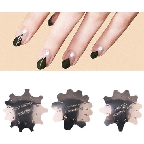 Stainless Steel Nail Art Manicure Edge Trimmer Easy French Smile Line Cutter Acrylic Clipper Plate Module DIY Stencil Tools