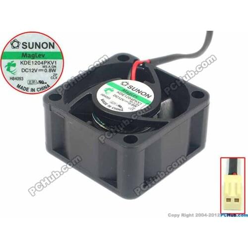 SUNON KDE1204PKV1 MS.A.GN DC 12V 0.8W 40X40X20mm Server Cooling Fan